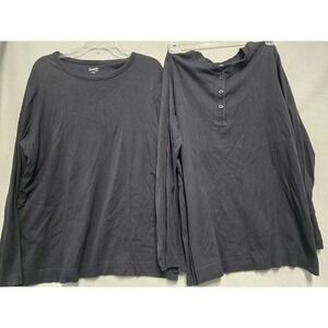 TWO Duluth Trading Co Mens XXL Black Long Sleeve TShirts